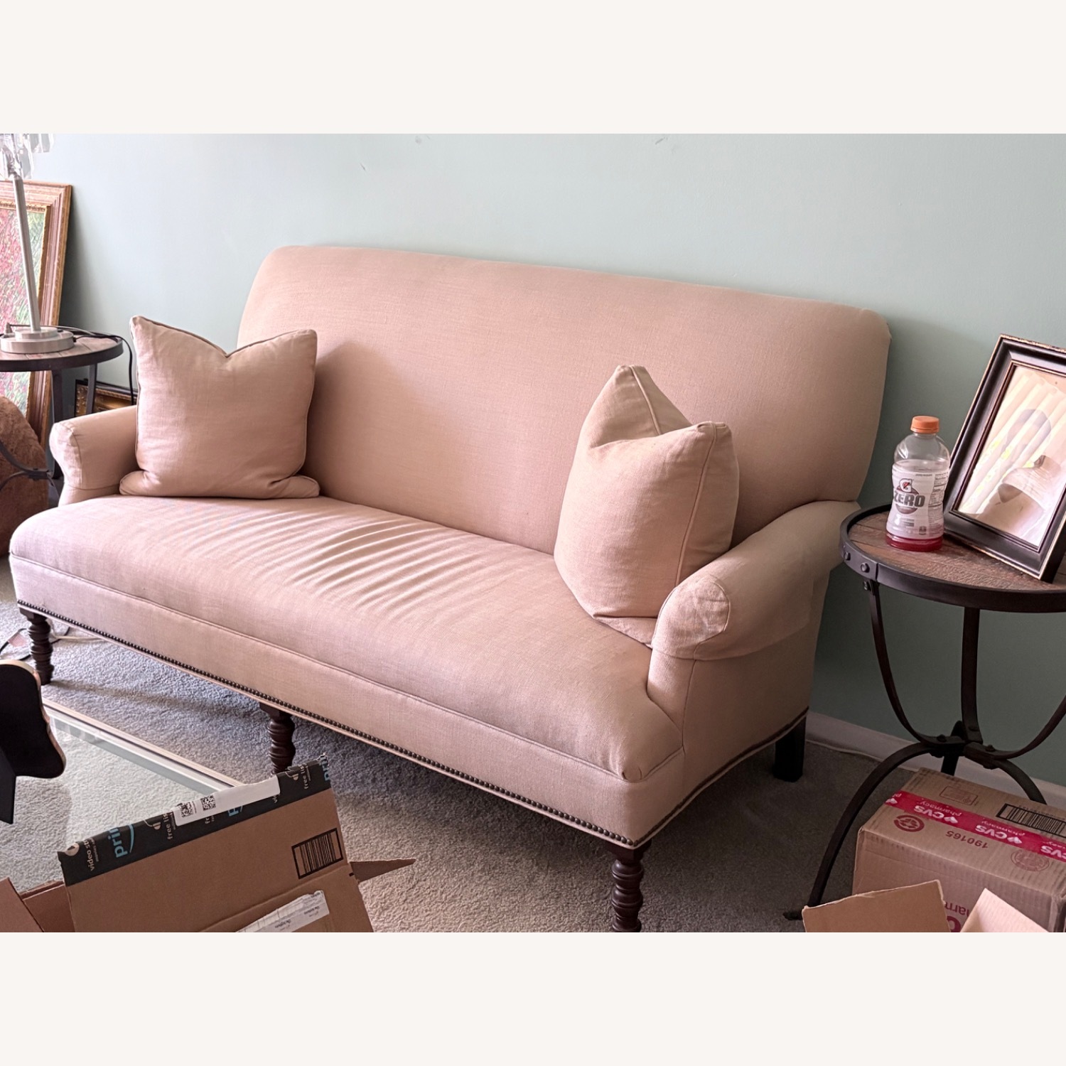 Calico Corners Natural Linen 3+ Seater Sofa - image-3