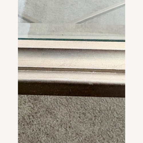 Used Ethan Allen Josie Gold Glass Coffee Table for sale on AptDeco