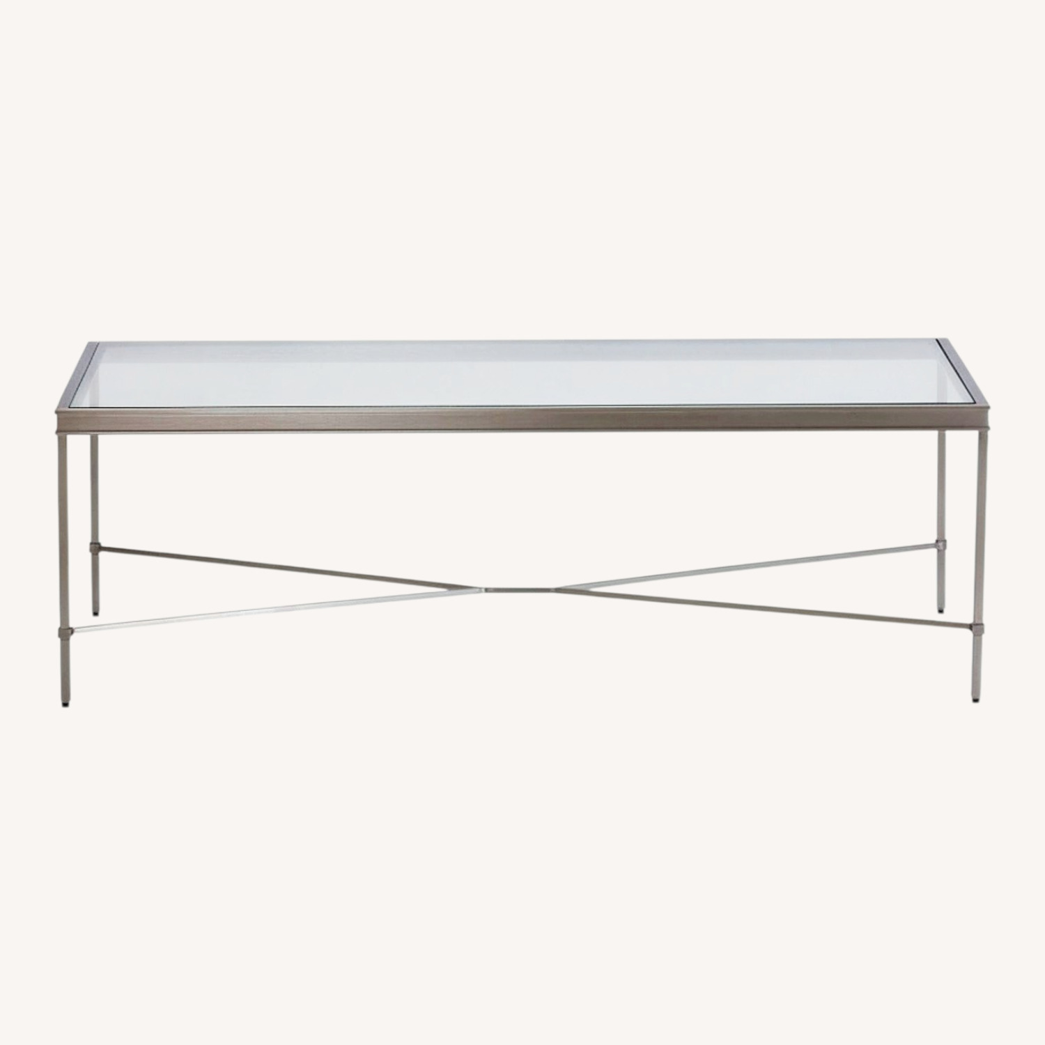 Ethan Allen Josie Gold Glass Coffee Table - image-0