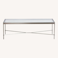 Ethan Allen Josie Gold Glass Coffee Table