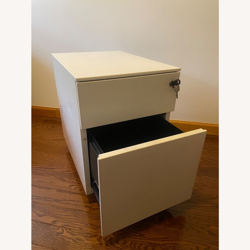 Used Herman Miller White File Cabinet/ Office Pedestal for sale on AptDeco