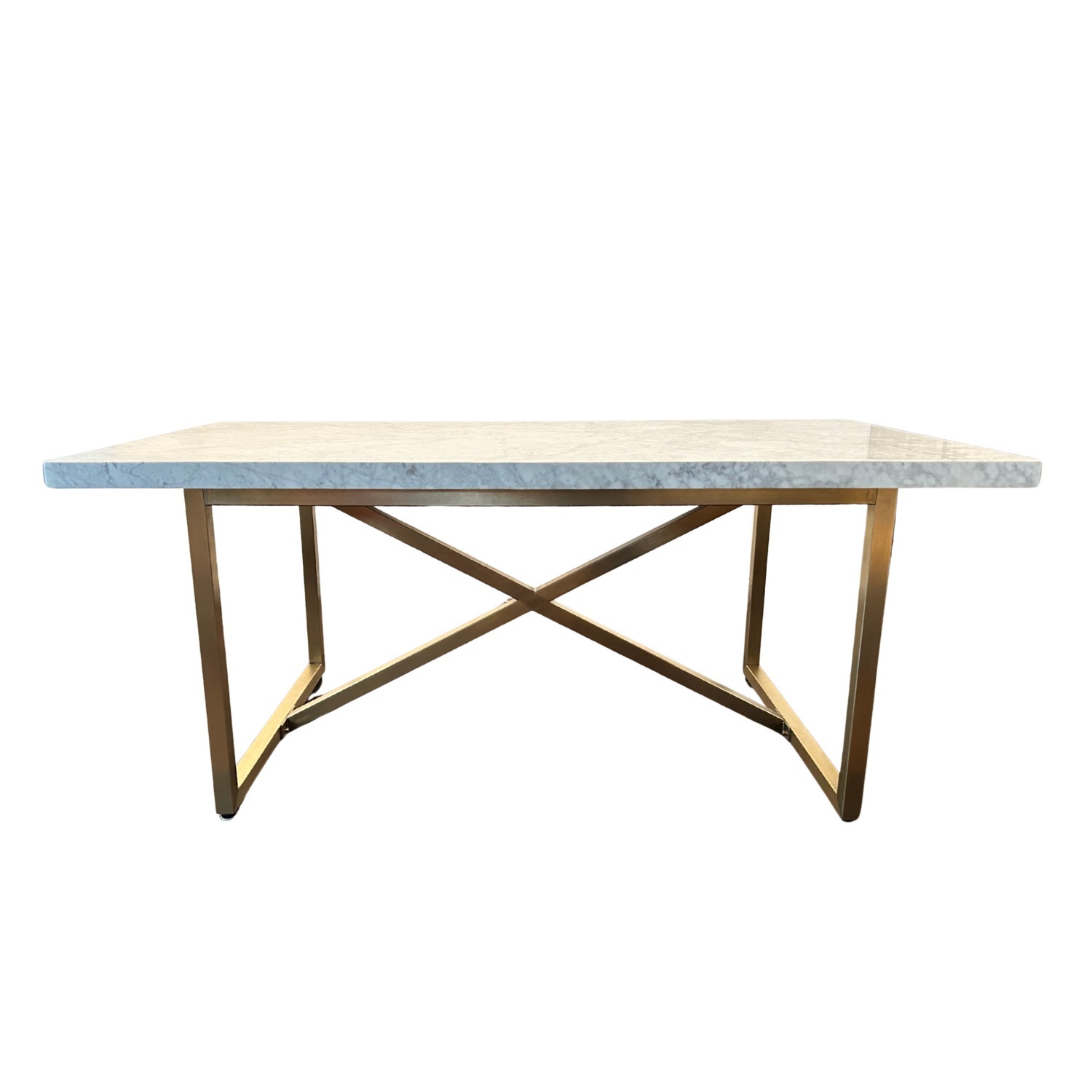 Restoration Hardware Torano White Marble Dining Table - image-3