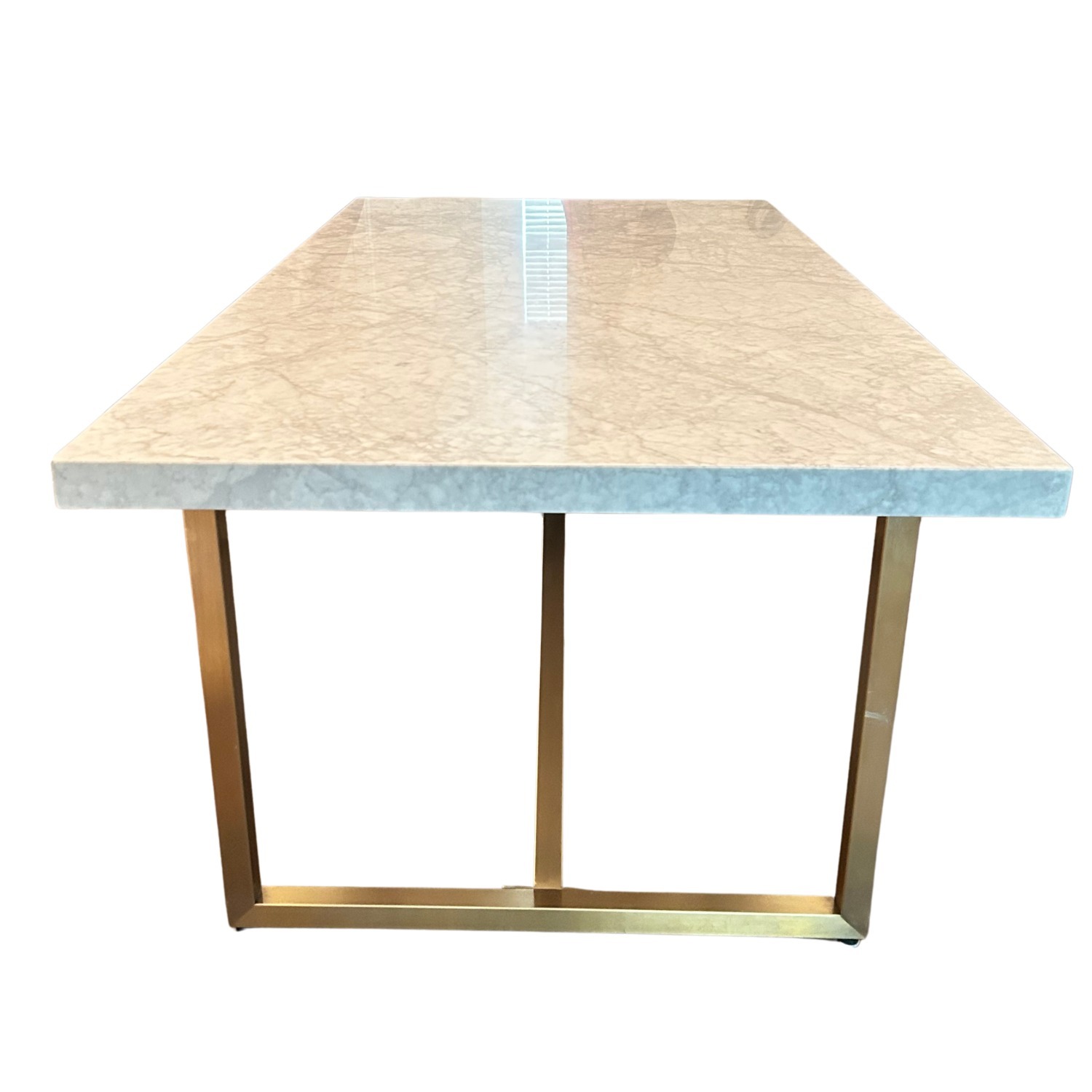 Restoration Hardware Torano White Marble Dining Table - image-2