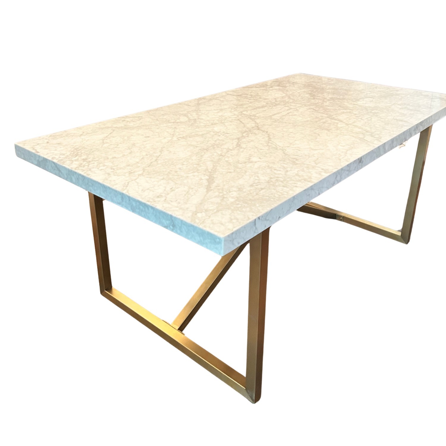 Restoration Hardware Torano White Marble Dining Table - image-1