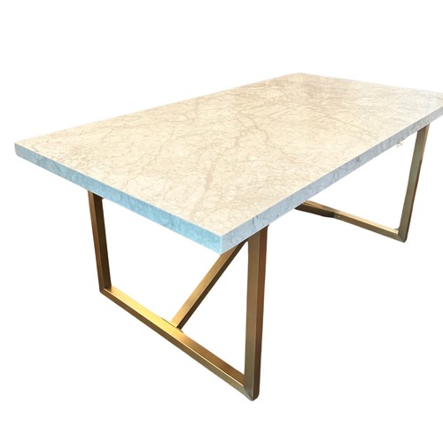 Used Restoration Hardware Torano White Marble Dining Table for sale on AptDeco