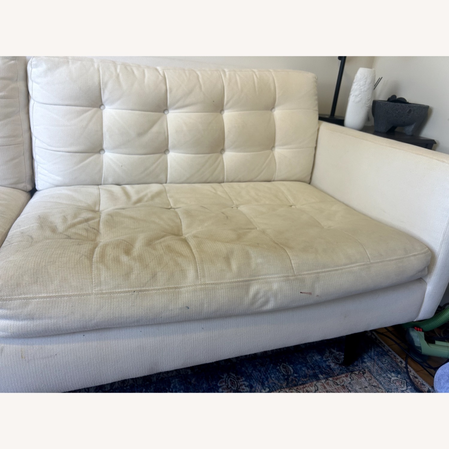 Crate & Barrel Petrie Off-White 3+ Seater Sofa - image-4