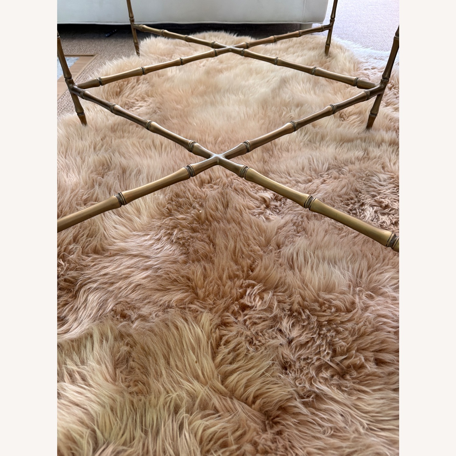 Dark Brown Brass Coffee Table - image-6