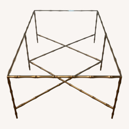 Used Dark Brown Brass Coffee Table for sale on AptDeco