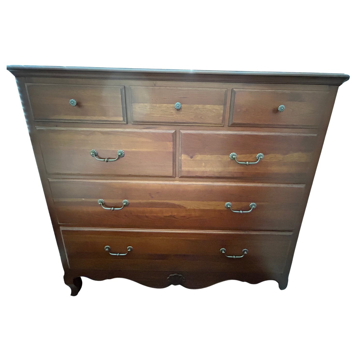 Ethan Allen Dark Brown Wood Dresser - image-2