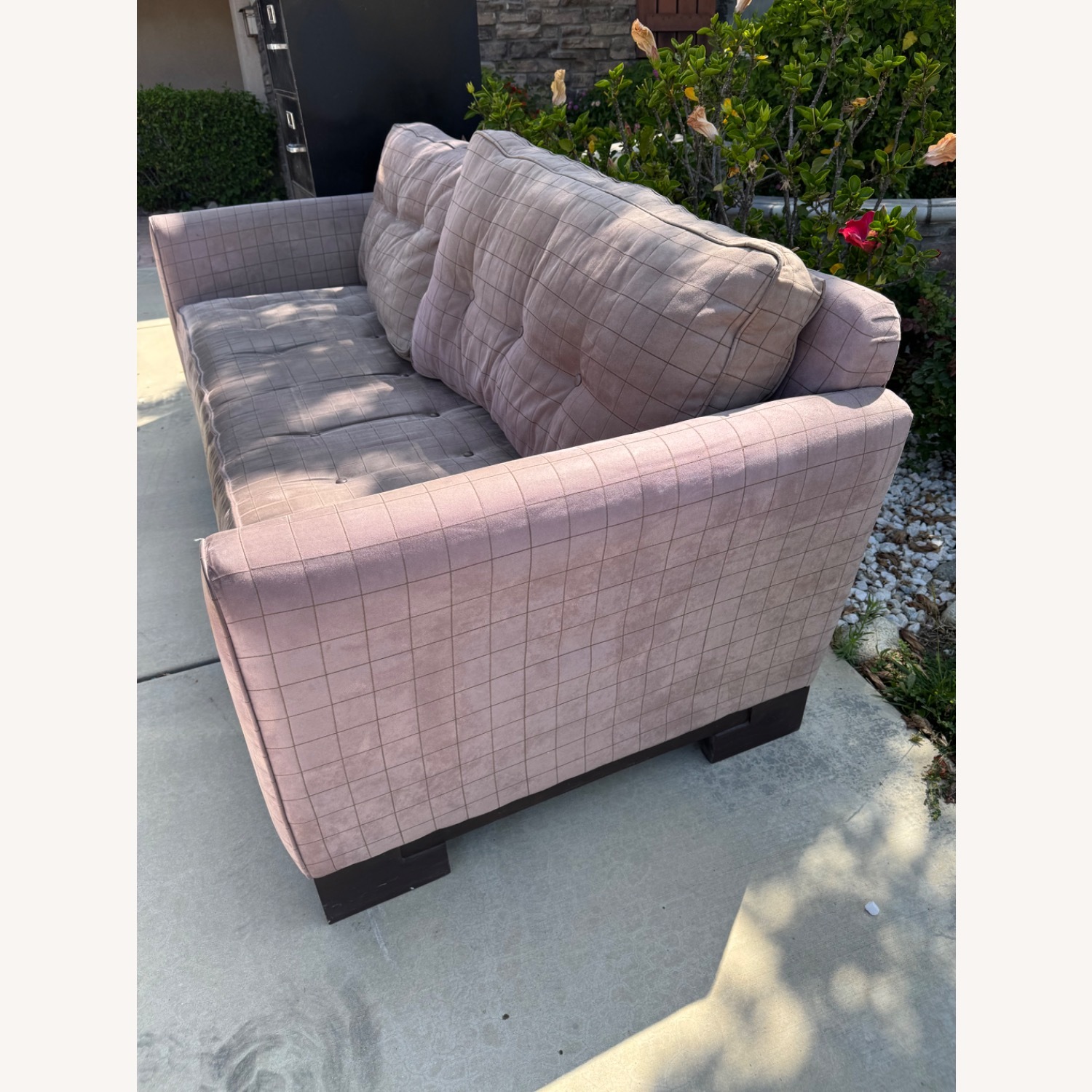 Vintage/Antique Finds Light Brown Fabric Loveseat - image-3