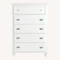 Bob's Discount Furniture Spencer White 5 Drawer Lift-Top Chest
