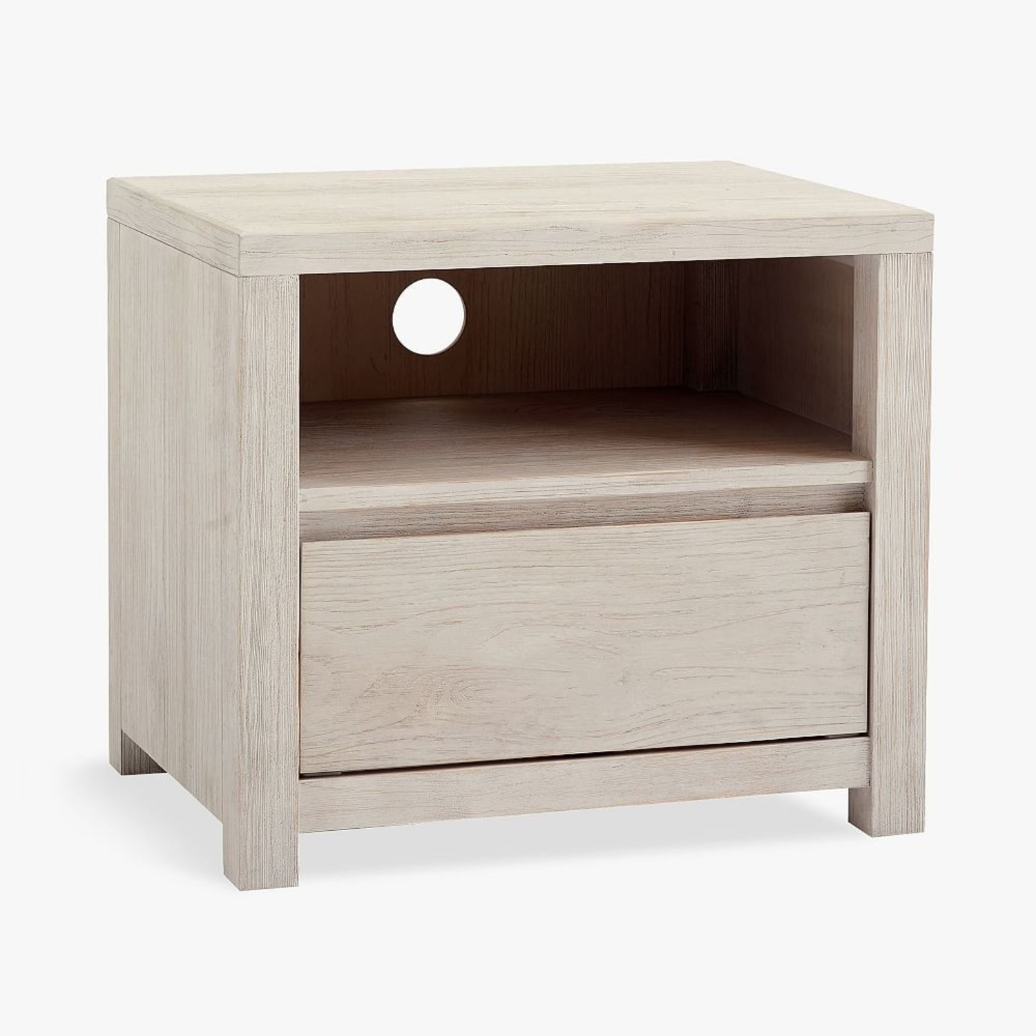Pottery Barn Teen Costa White Wood Nightstand - image-5