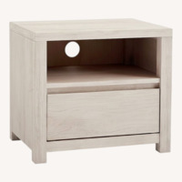 Pottery Barn Teen Costa White Wood Nightstand