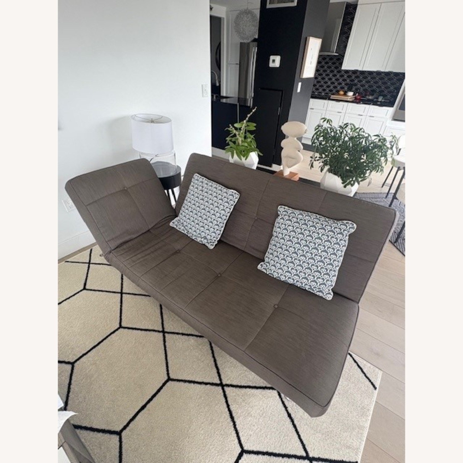 Ligne Roset Smala Dark Gray Fabric 2 Seater Sofa - image-2