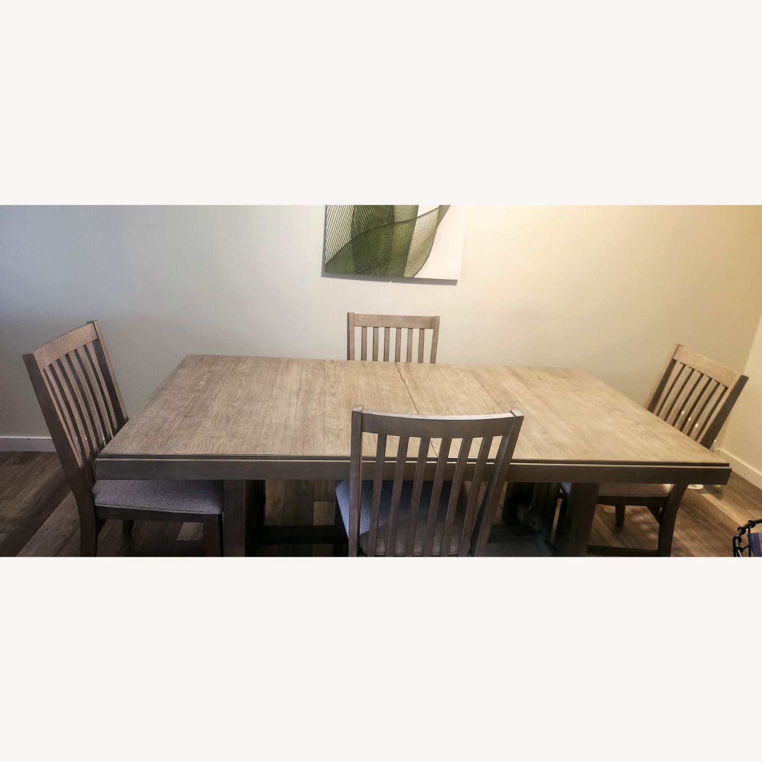 Coleman Furniture Light Gray Wood Dining Table - image-4