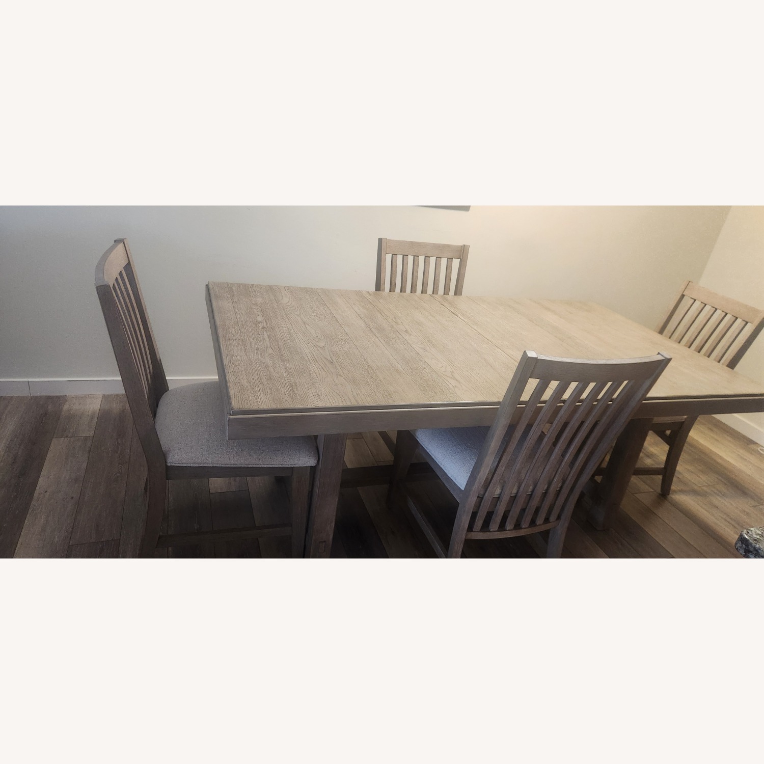 Coleman Furniture Light Gray Wood Dining Table - image-3