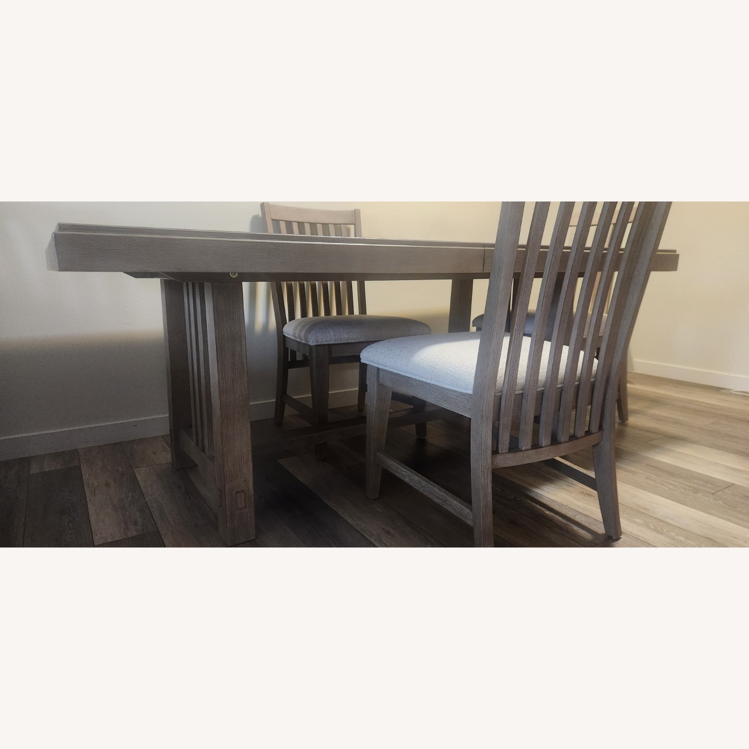 Coleman Furniture Light Gray Wood Dining Table - image-2