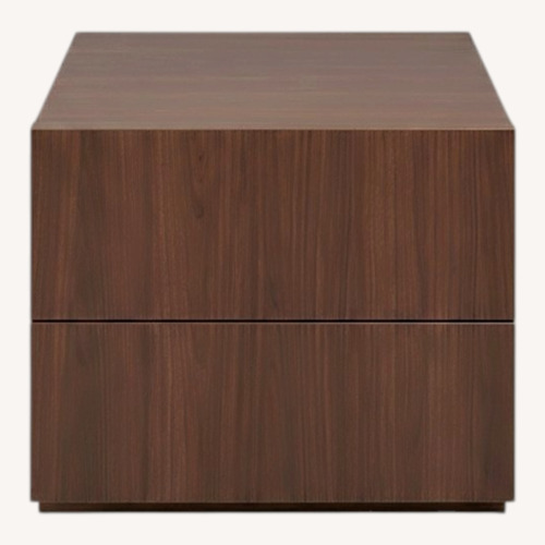Used Lazzoni Stone Dark Brown Wood Nightstands for sale on AptDeco
