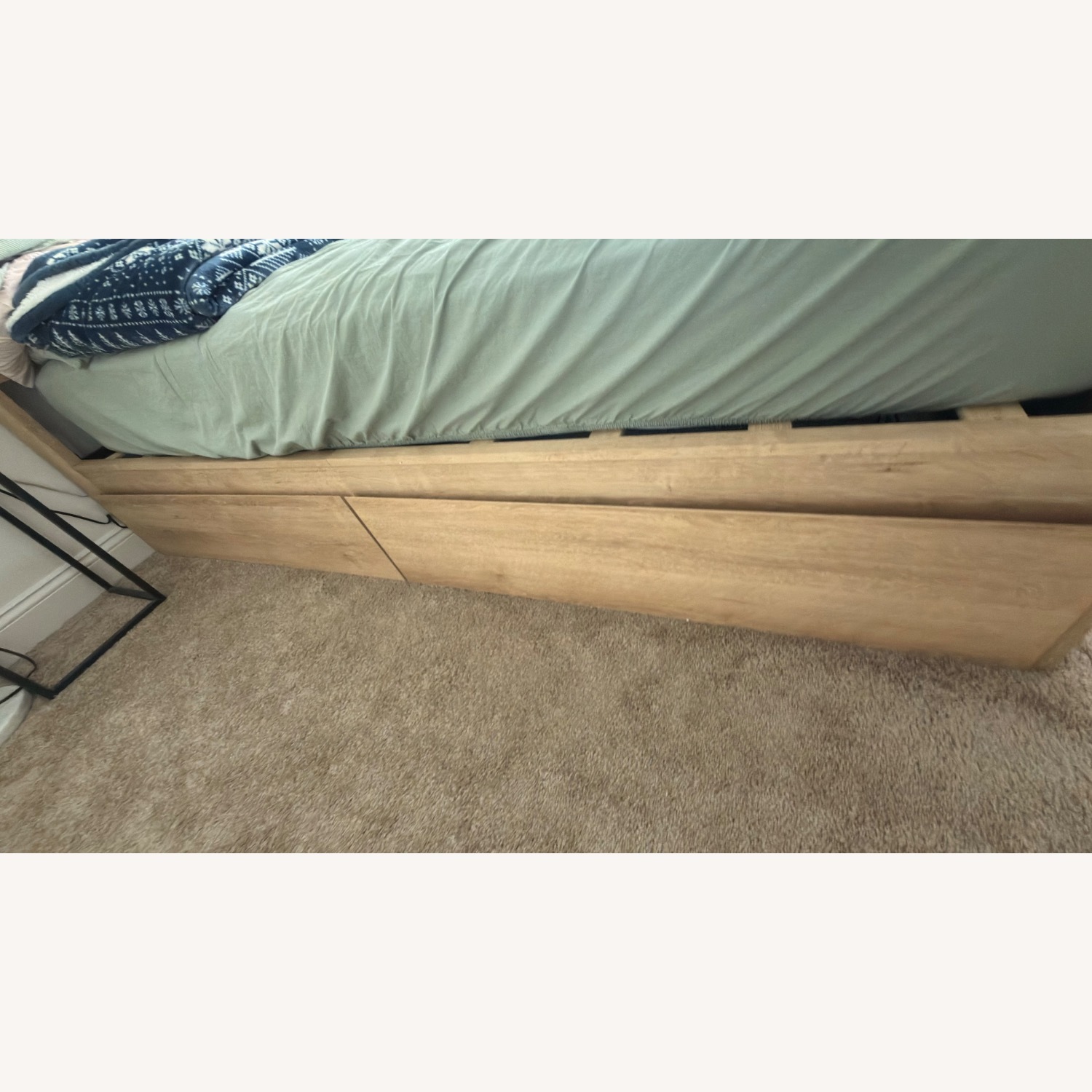 Wood Queen Bed Frame with Under Bed Storage - image-3