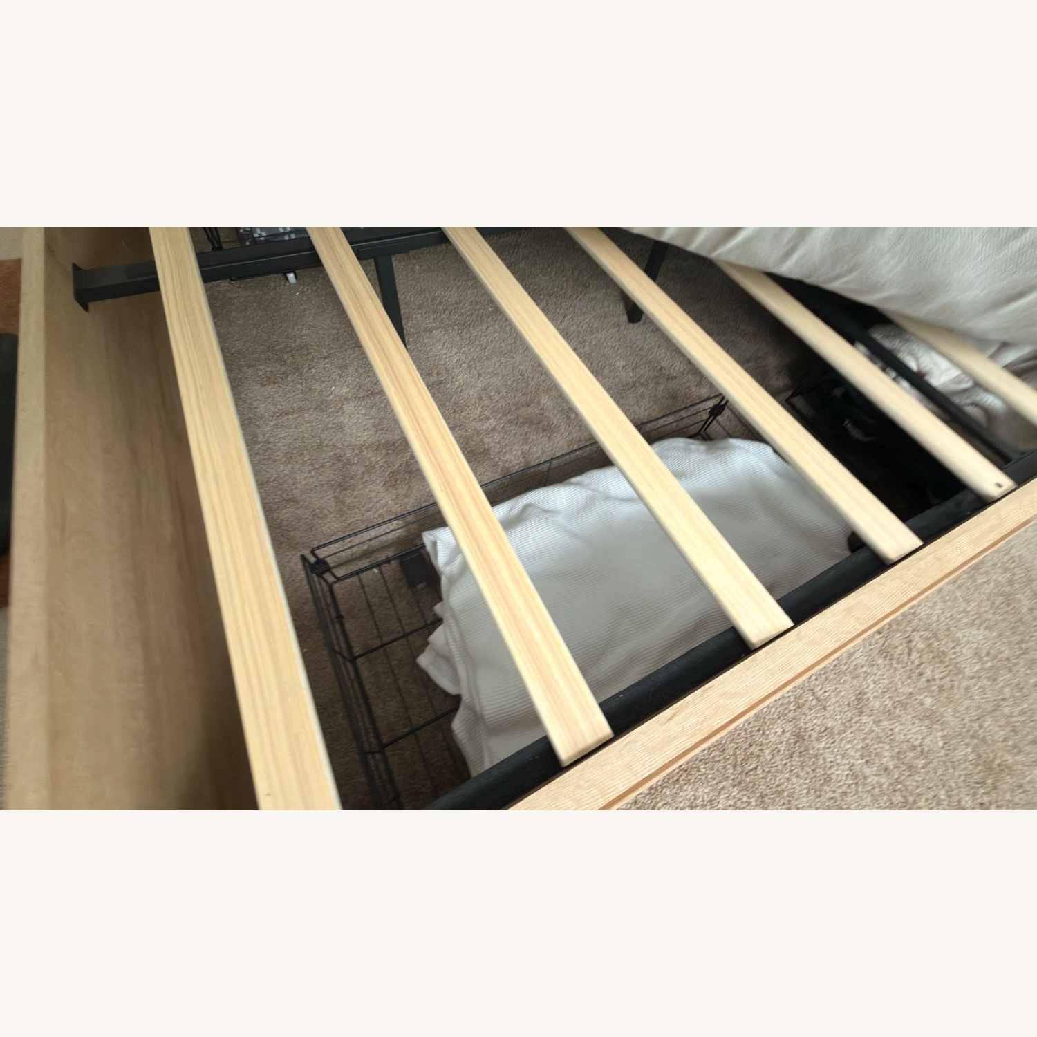 Wood Queen Bed Frame with Under Bed Storage - image-5