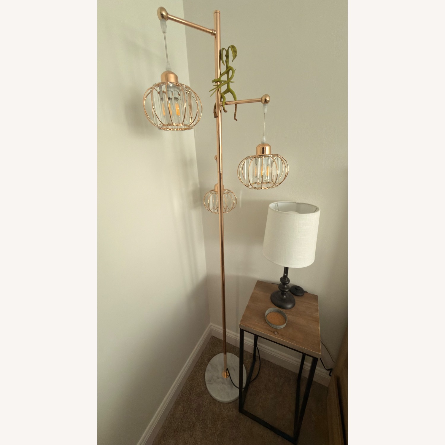 Gold Metal Floor Lamp - image-1