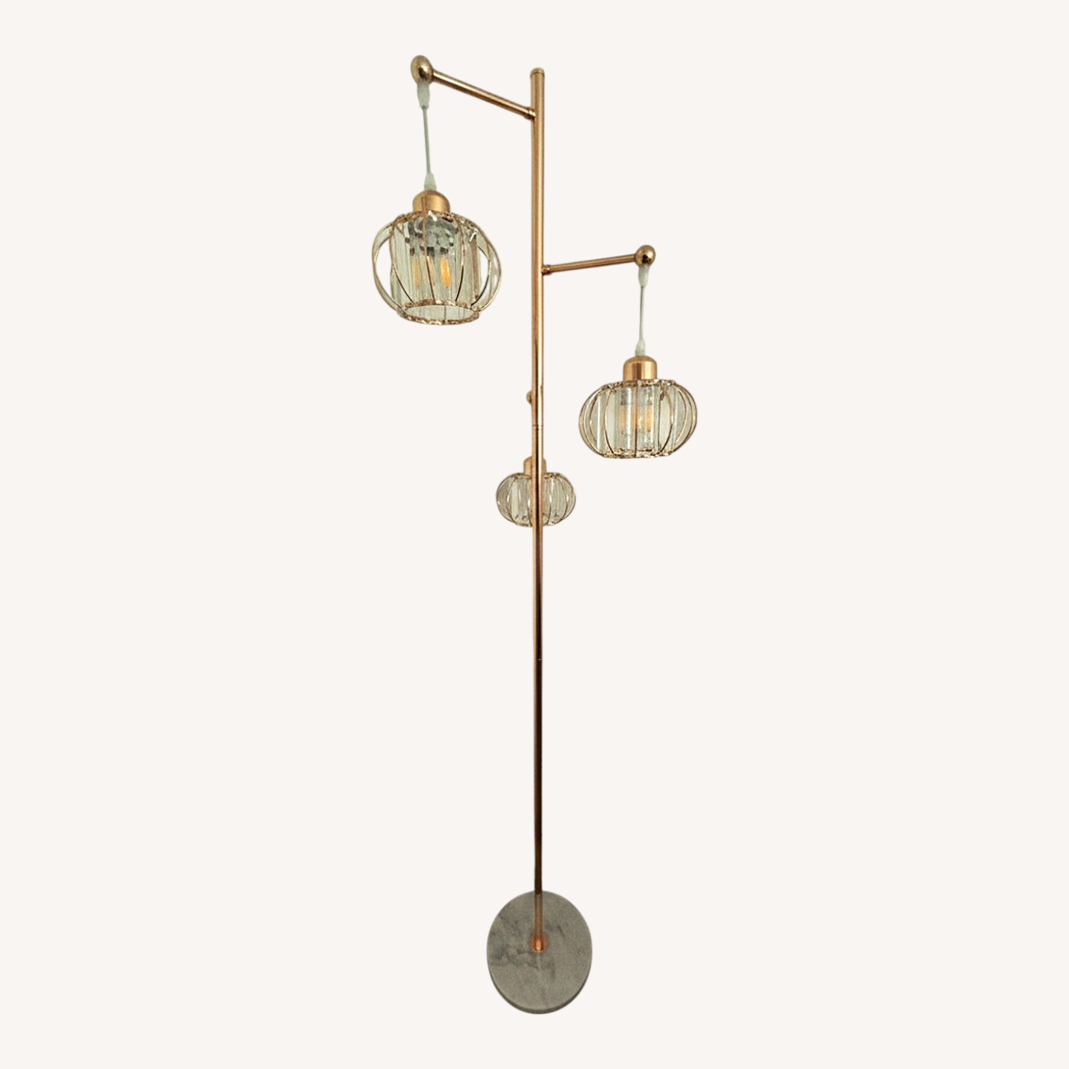 Gold Metal Floor Lamp - image-0