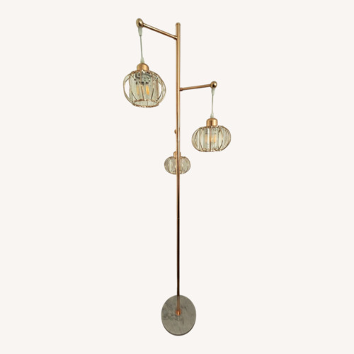 Used Gold Metal Floor Lamp for sale on AptDeco