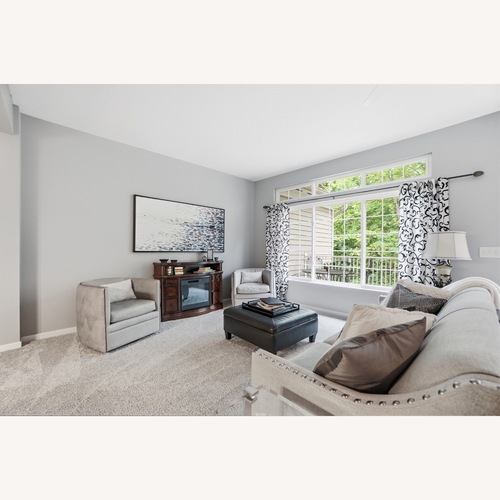 Used Bernhardt Palazzo Light Gray Leather Accent Chairs for sale on AptDeco