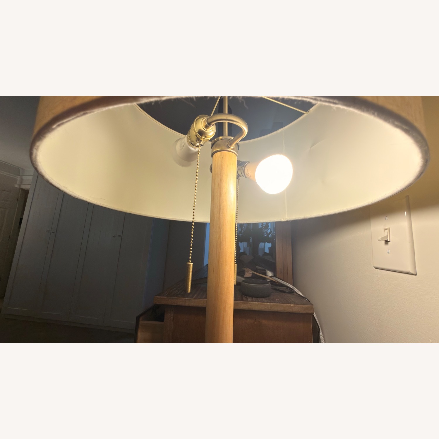 Natural Wood Floor Lamp - image-1