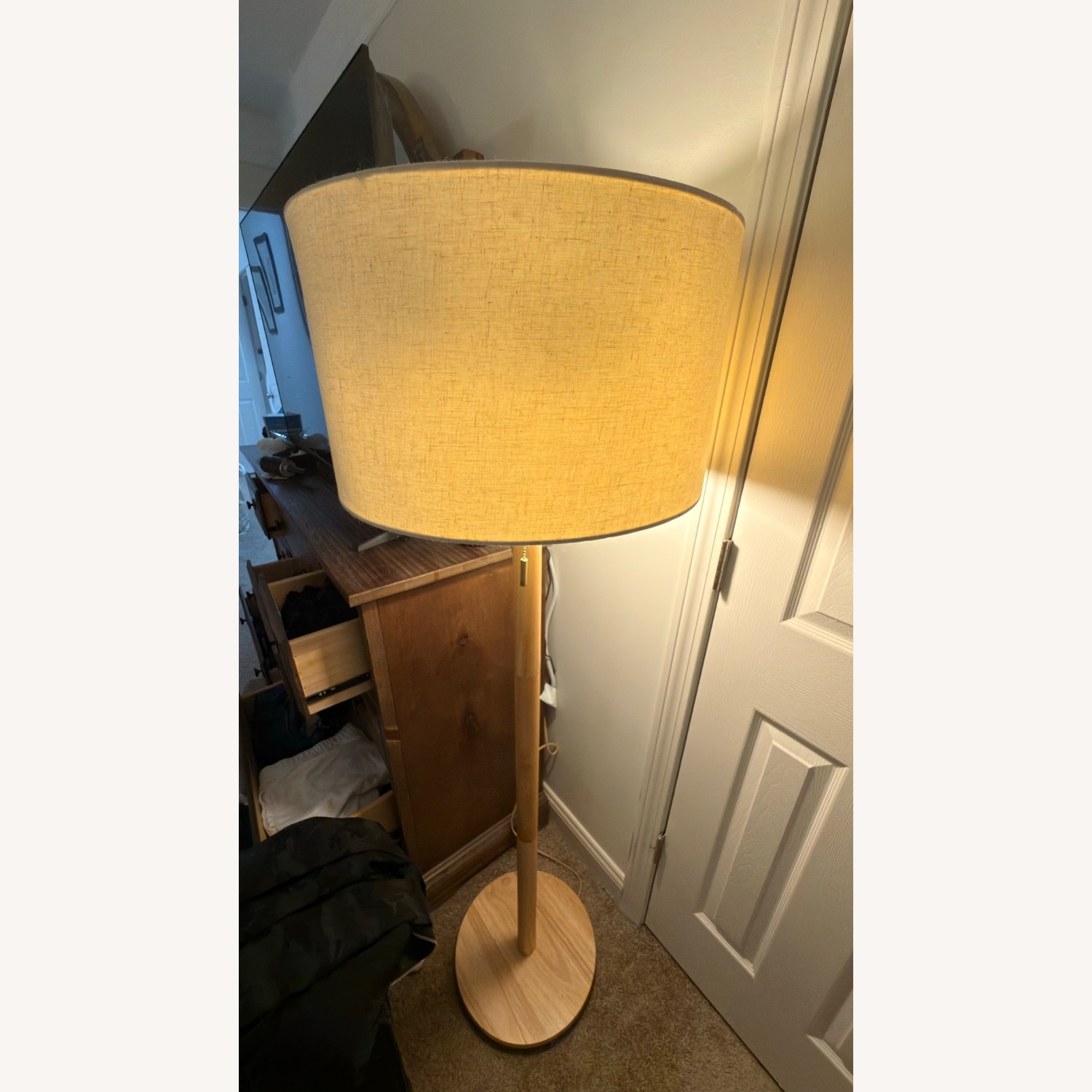 Natural Wood Floor Lamp - image-3