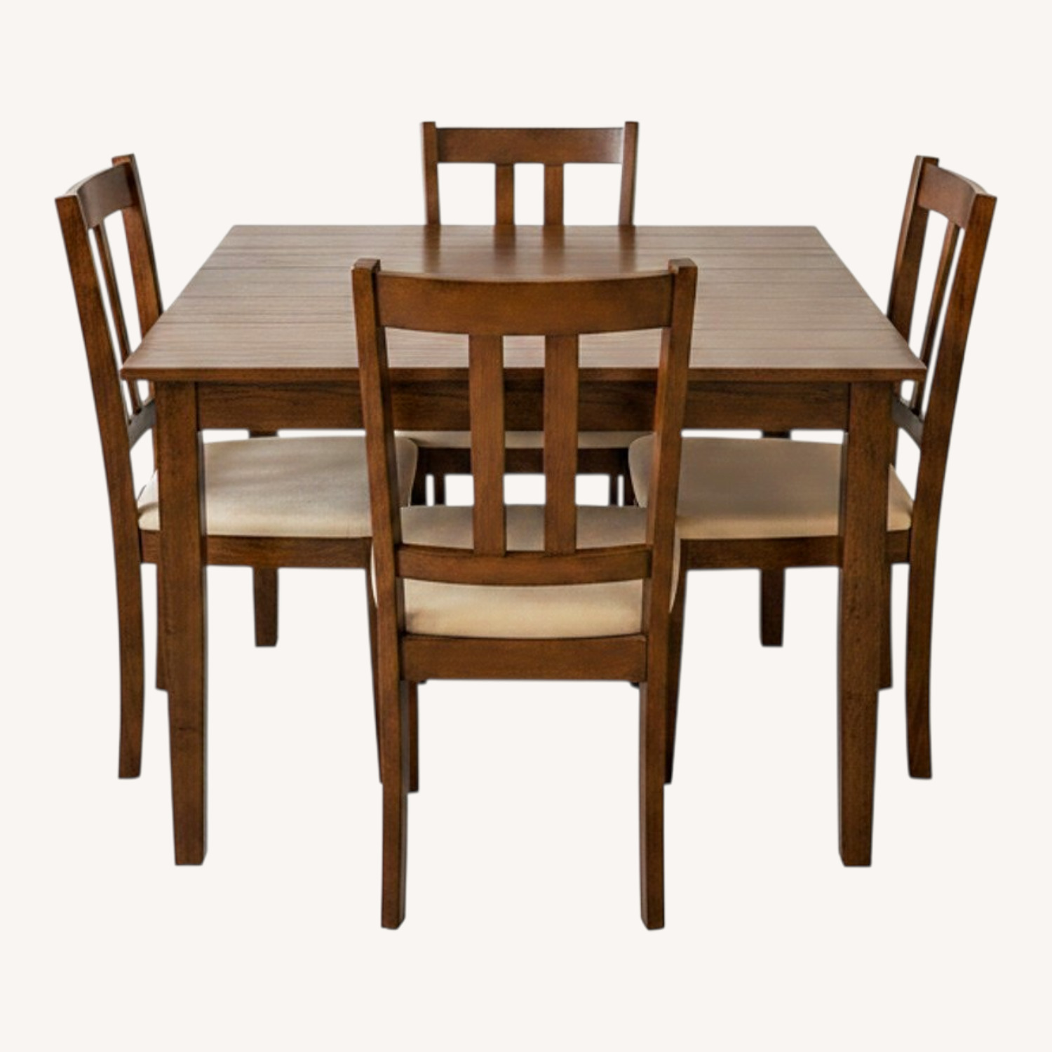 Square Wood Dining Set - image-0
