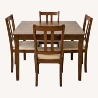 Square Wood Dining Set