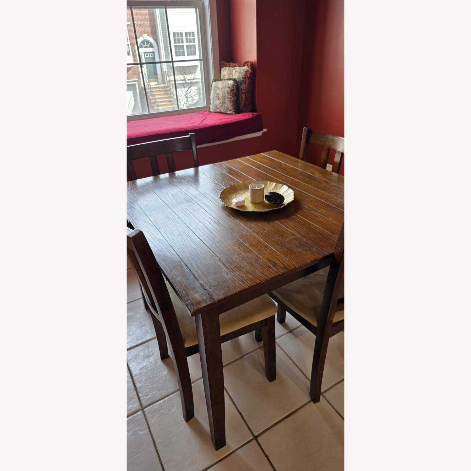 Square Wood Dining Set - image-1