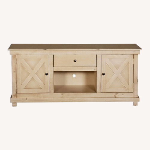 Used Hillsdale Furniture Natural Wood Media Storage for sale on AptDeco