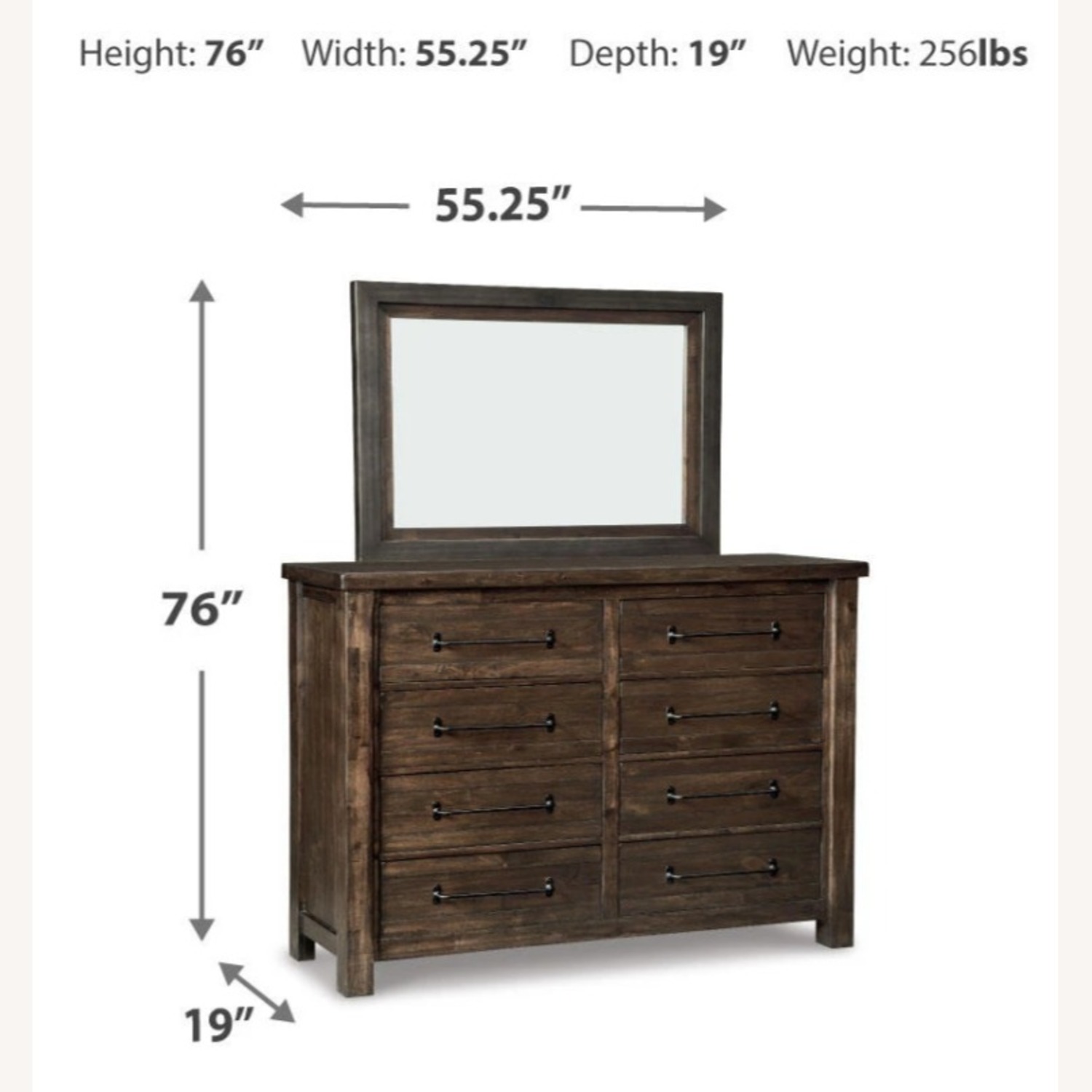 Ashley Starmore 8 Drawer Dresser & Mirror - image-3