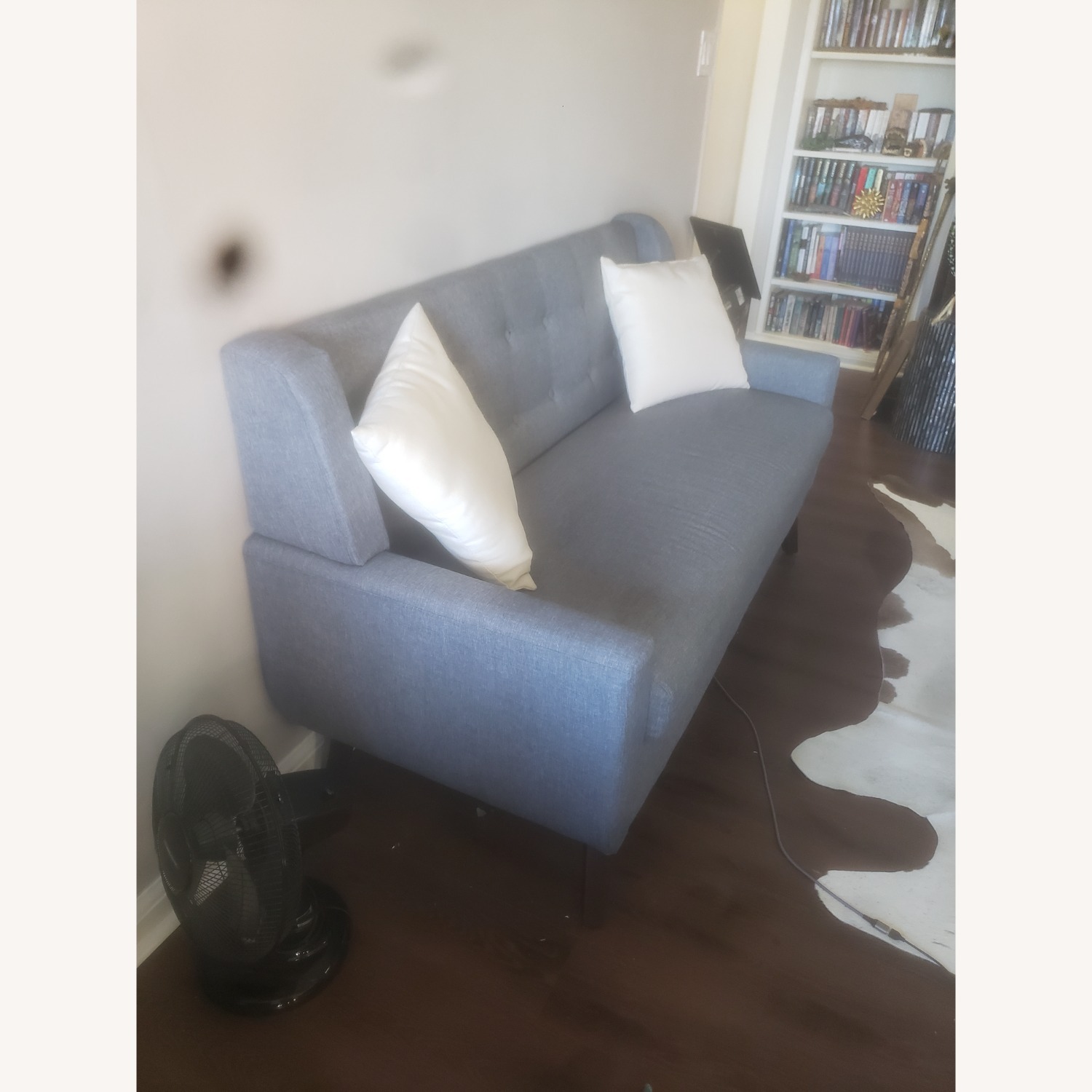 Wayfair Jaqueze Loveseat Light Gray Linen - image-3