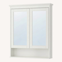 IKEA Hemnes White Wood Medicine Cabinet