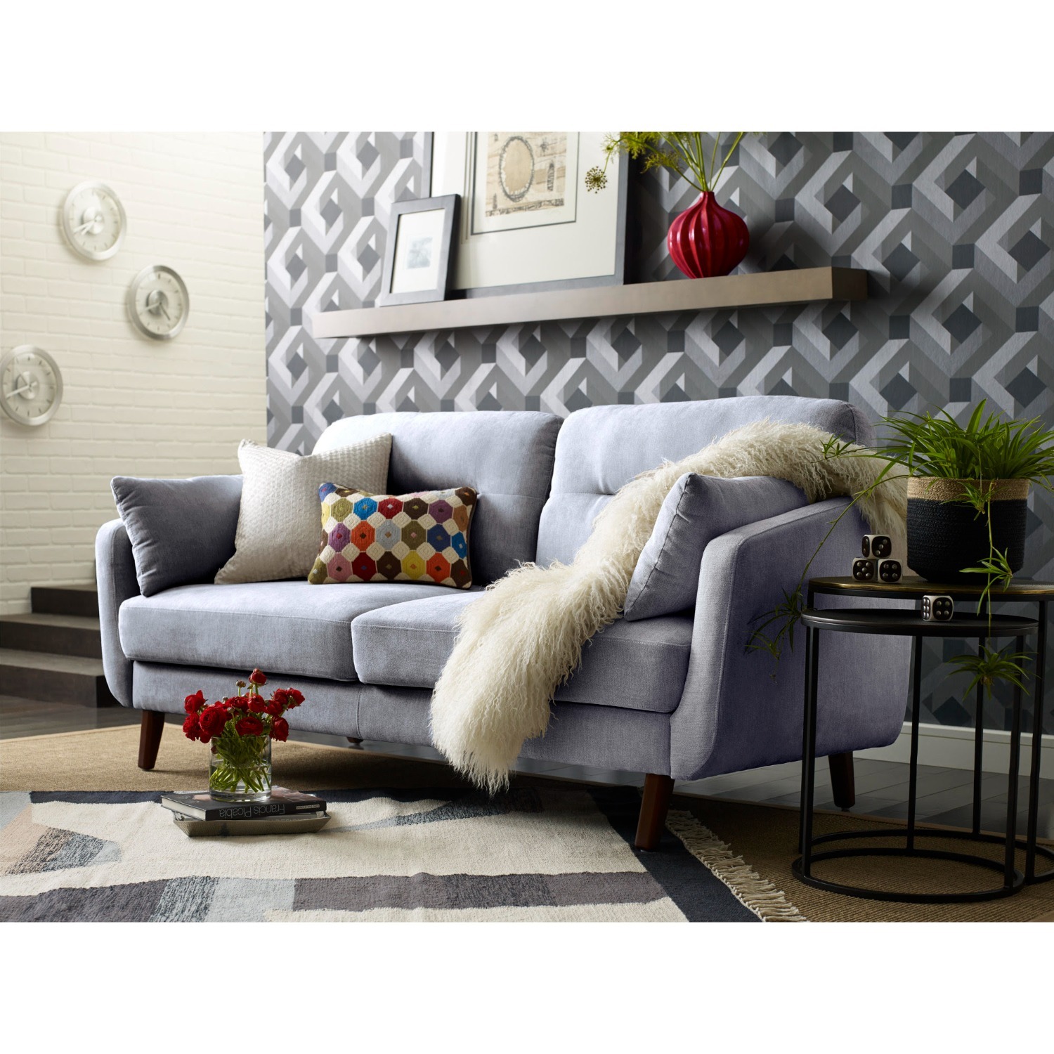 Wayfair Elle Decor Chloe 74" Square Arm Sofa - image-1