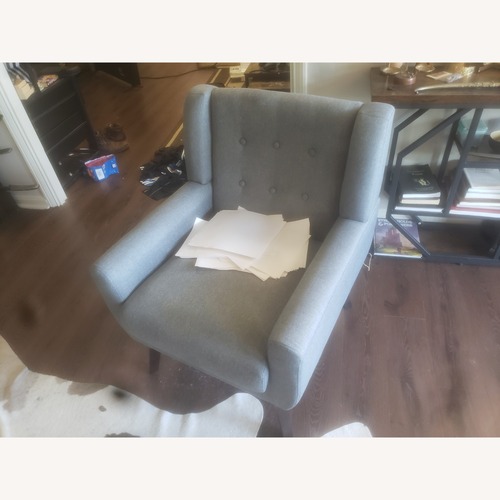 Used Wayfair Jaqueze Armchairs Light Gray Linen for sale on AptDeco