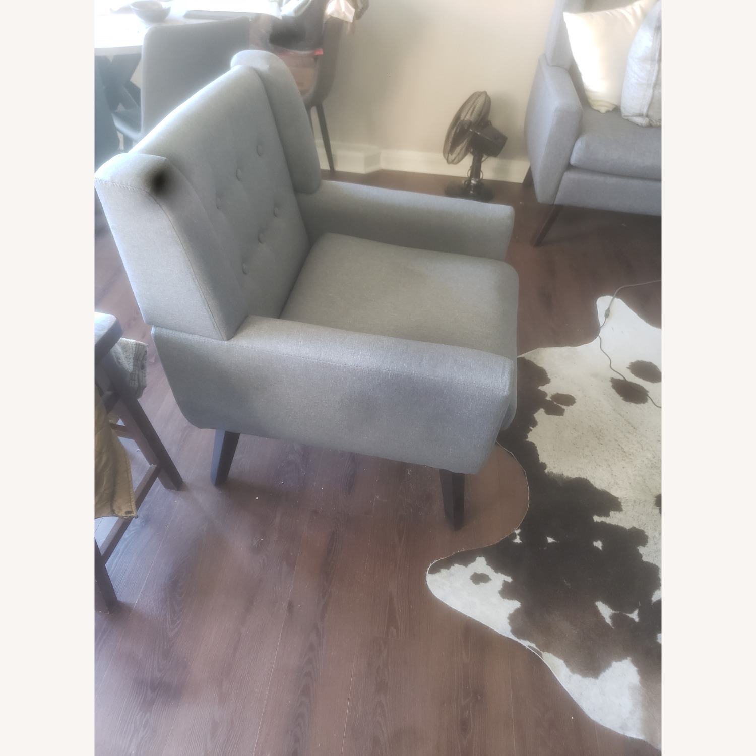 Wayfair Jaqueze Armchairs Light Gray Linen - image-2