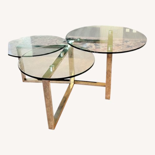 Used Ashley Furniture Glass Coffee Table for sale on AptDeco