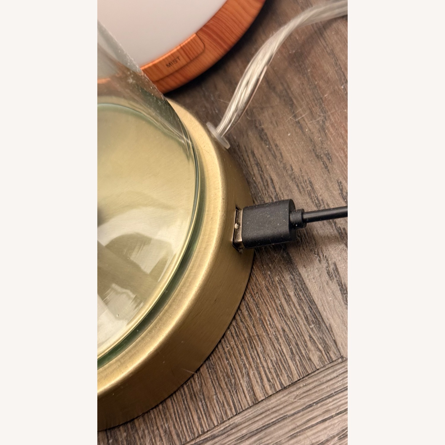Gold Metal Table Lamp with USB Port - image-3