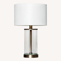 Gold Metal Table Lamp with USB Port