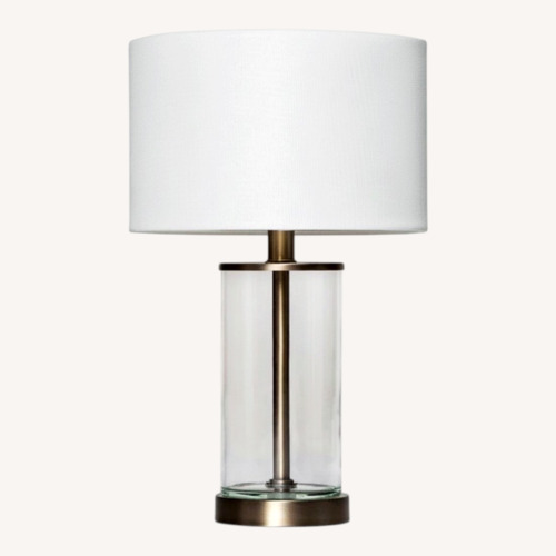 Used Gold Metal Table Lamp with USB Port for sale on AptDeco