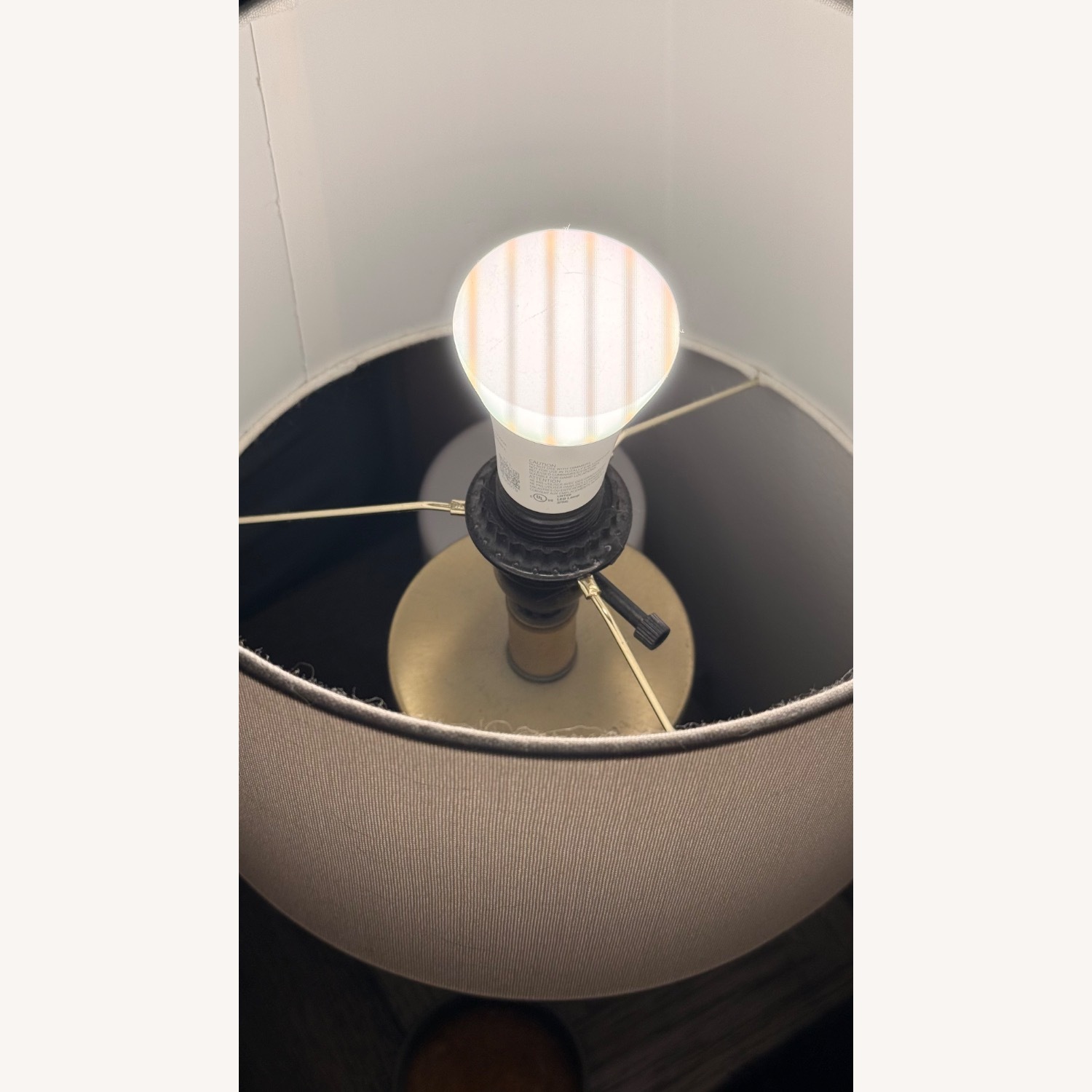 Gold Metal Table Lamp with USB Port - image-2