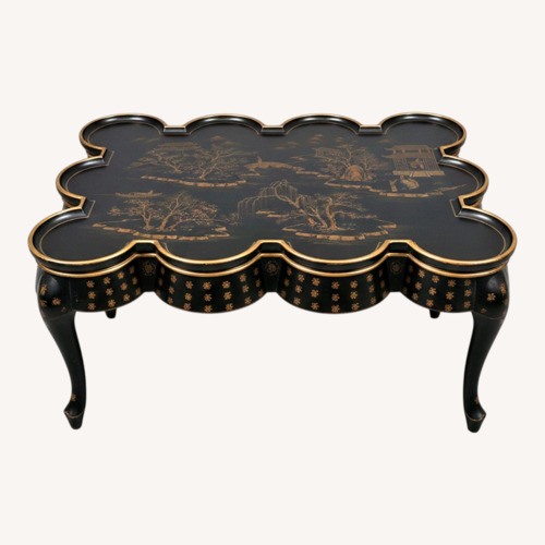 Used Rose Tarlow Chinoiserie Black Wood Coffee Table for sale on AptDeco