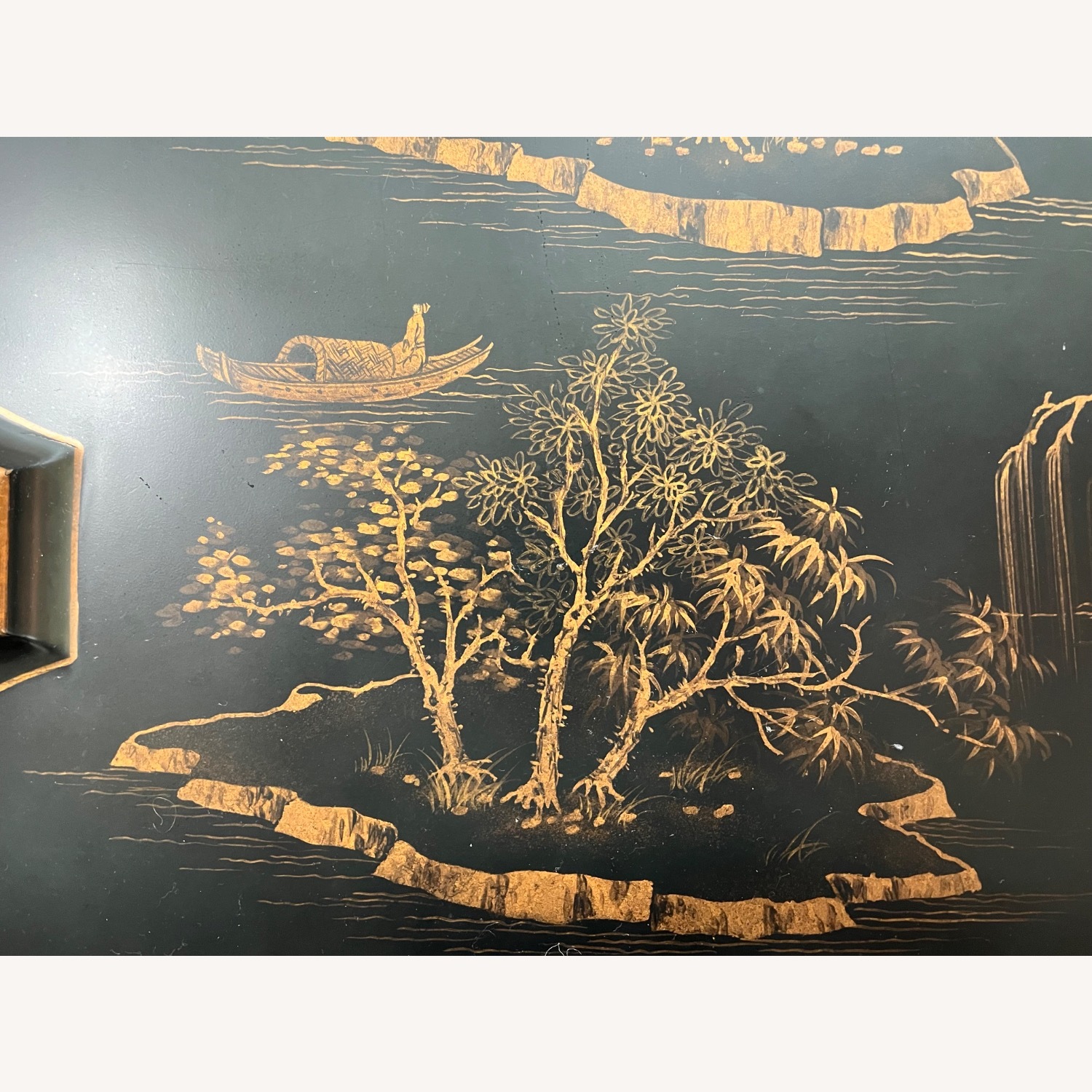 Rose Tarlow Chinoiserie Black Wood Coffee Table - image-5