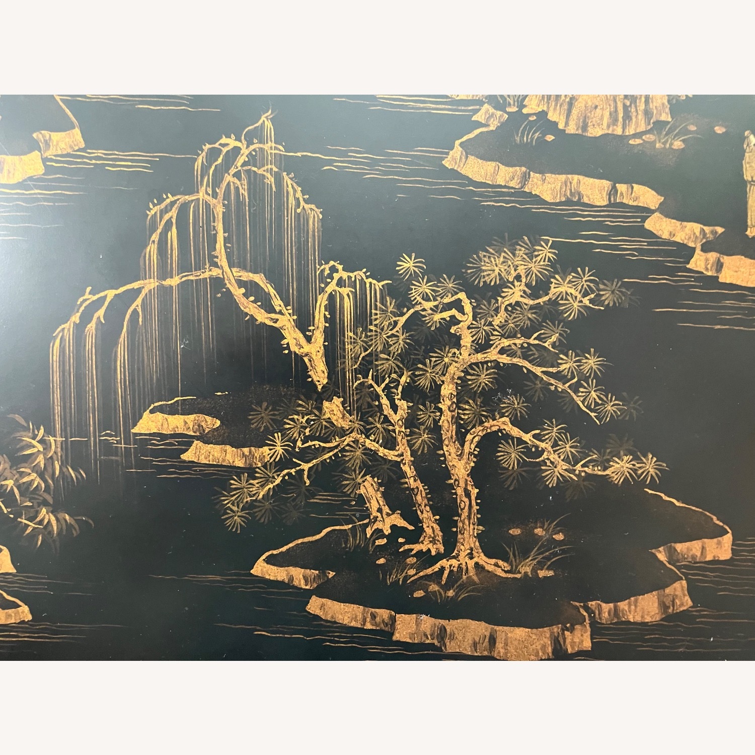 Rose Tarlow Chinoiserie Black Wood Coffee Table - image-4