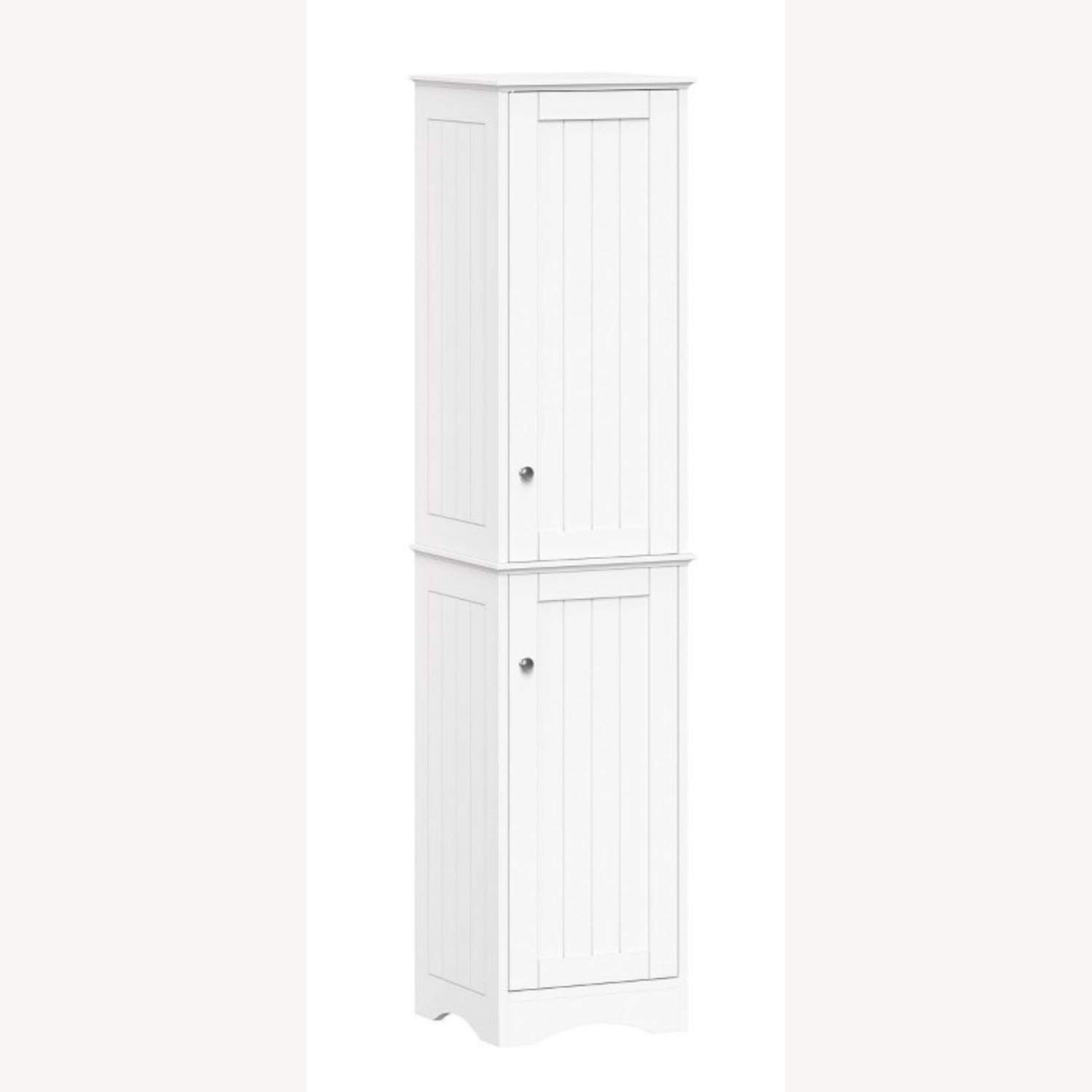 White Wood Towel Cabinet - image-4