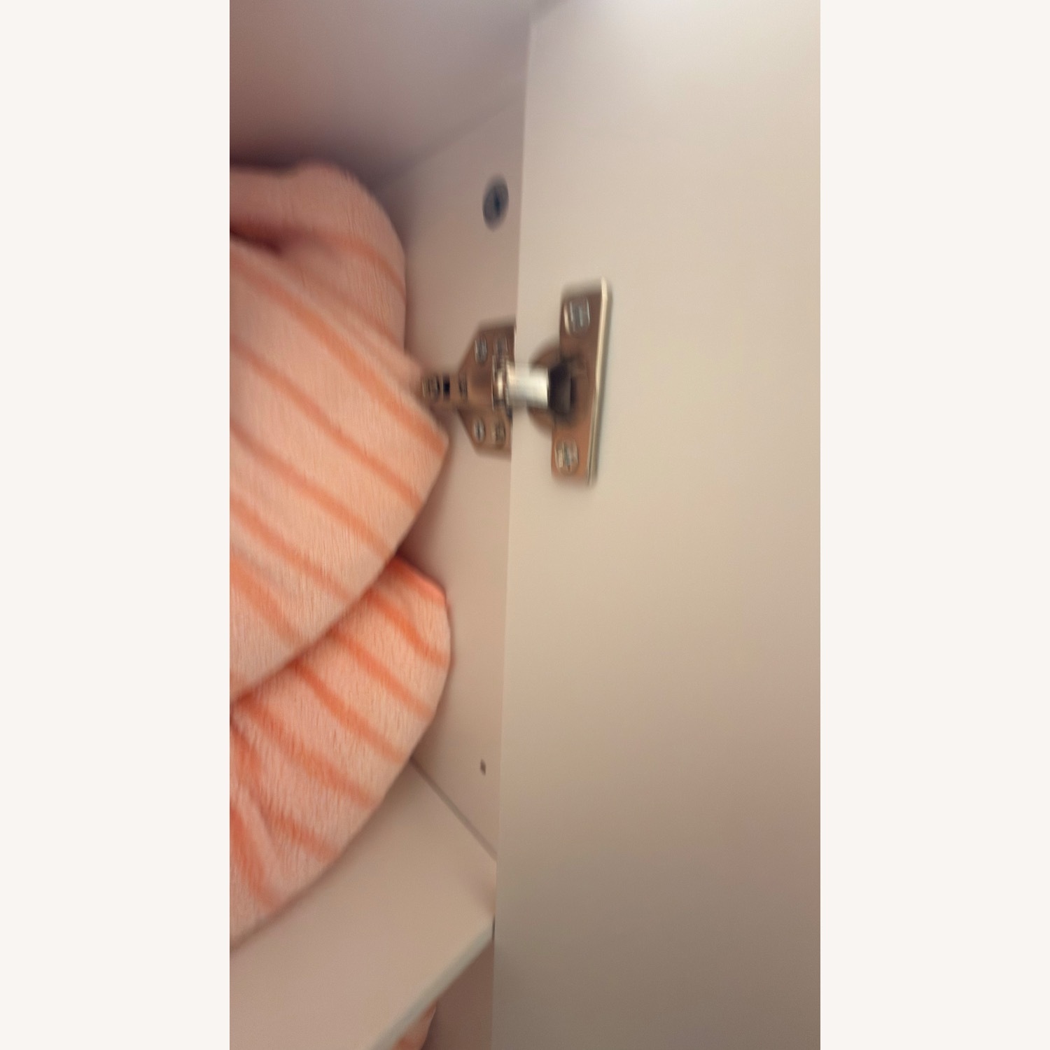 White Wood Towel Cabinet - image-3